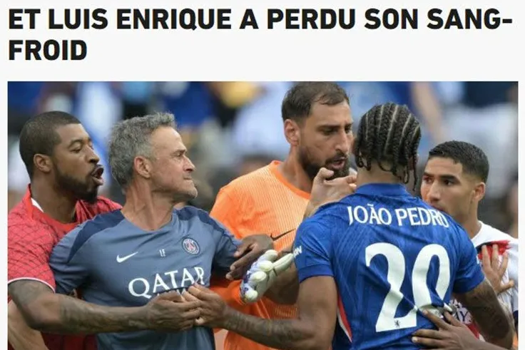 Luis Enrique đã mất bình tĩnh, tiêu đề của tờ L'Equipe