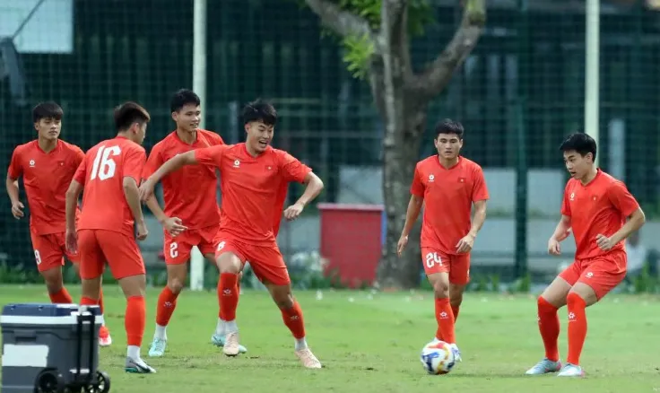 Bầu không khí ở U23 Việt Nam khá vui vẻ và thoải mái.