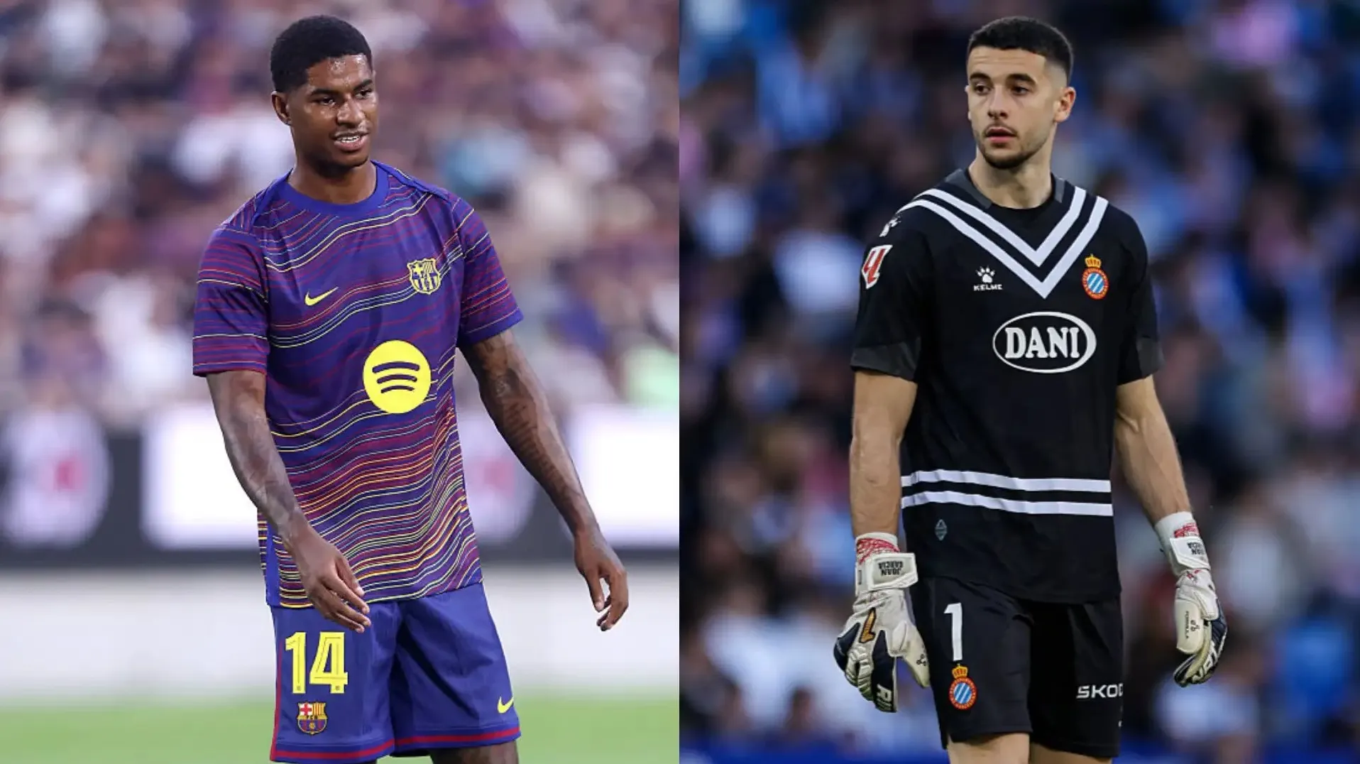 Ter Stegen có thể sẽ khiến Barca không đăng ký được Rashford (trái) hoặc Joan Garcia