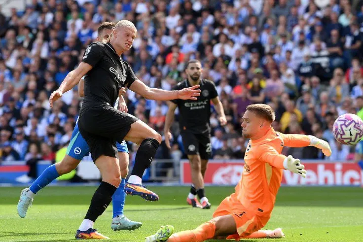 Brighton lội ngược dòng ấn tượng trước Man City: Haaland chạm mốc 100 trận Ngoại hạng Anh không trọn vẹn