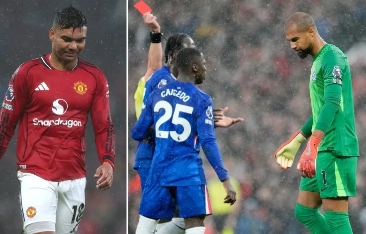 Thẻ đỏ của Casemiro và Sanchez khiến trận đấu 