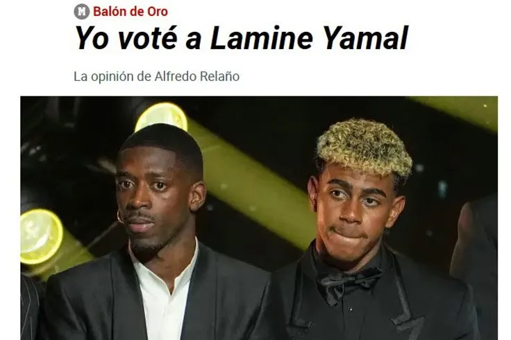 Bài viết trên tờ Marca của nhà báo Alfredo Relano, người đại diện cho Tây Ban Nha bỏ phiếu giải Quả bóng Vàng: 