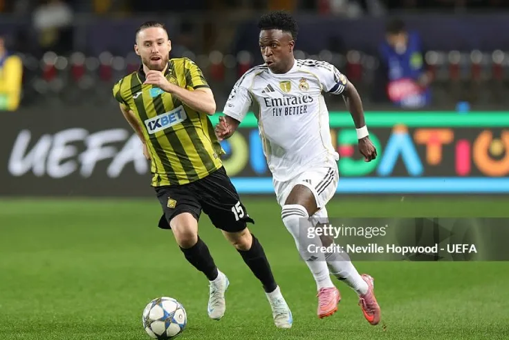 Vinicius không thể ghi bàn trước đối thủ 