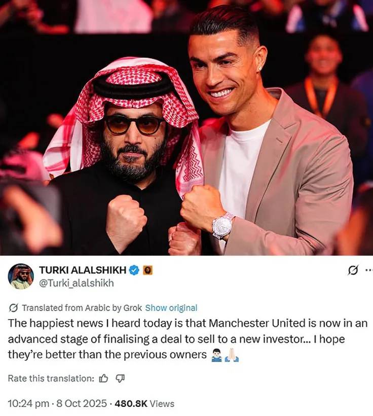 Man Utd Sắp Đổi Chủ? Tỷ Phú Ả Rập Gây Sốc Với Thông Tin Chuyển Nhượng Bom Tấn