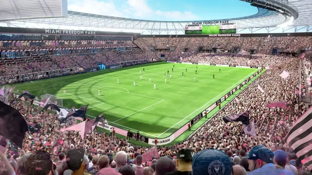 Khung cảnh sân mới Miami Freedom Park mô phỏng qua máy tính