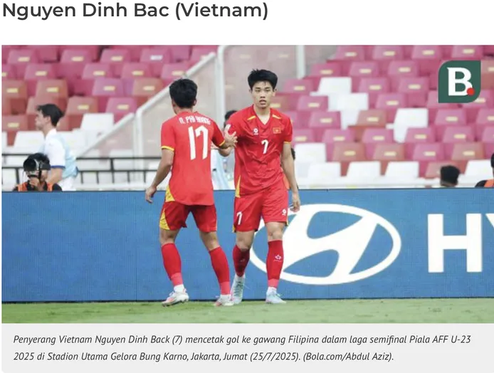 SEA Games 33: Truyền thông Indonesia 'điểm mặt' 5 ngôi sao trẻ đáng chờ đợi