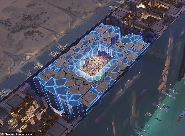 Hình ảnh sân Neom Sky trên trang chính thức của Neom